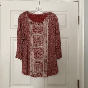 Lucky Brand size 1X soft 3/4 sleeve shirt